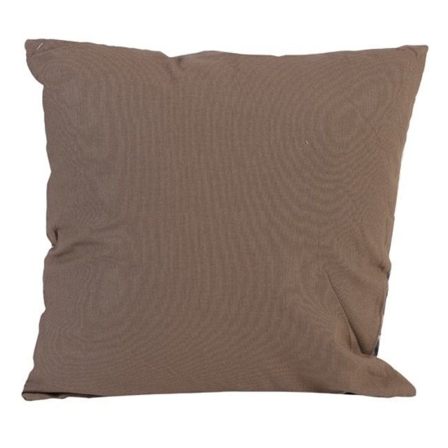 Light en Living Kussen ISHIRI print bruin vierkant