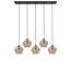 Light en Living Hanglamp 5L 104x20x120 cm RAKEL  antiek brons+smoke