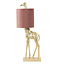 Light & Living Tafellamp 20x28x68 cm GIRAFFE goud+velvet oud roze