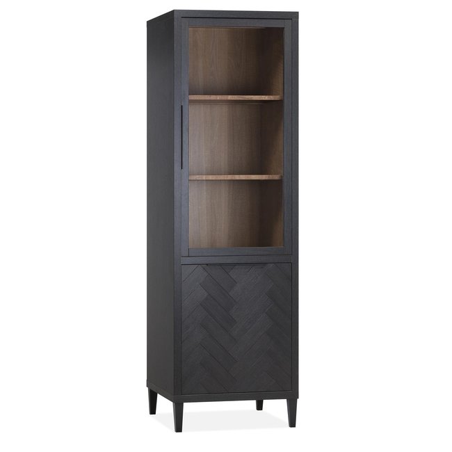 WoonMax Vitrinekast Gamma Old Piano - 1 glazen deur en 1 dichte deur