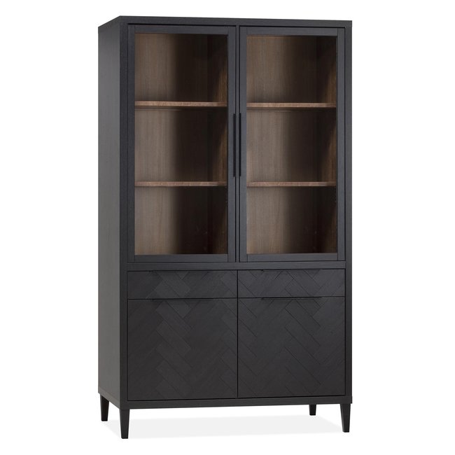 WoonMax Vitrinekast Gamma Old Piano - 2 glazen deuren