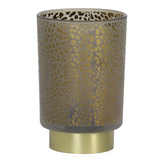 Light en Living Tafellamp LEOPARD Glas Lichtgrijs klein