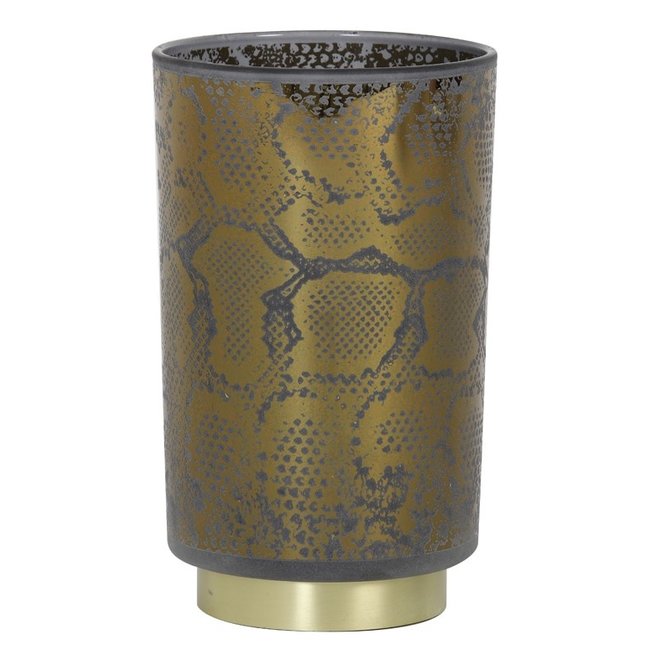 Light en Living Tafellamp LED SNAKE Glas Grijs, zwart groot