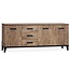 WoonMax Union dressoir 3 deurs en 3 laden lamulux mango