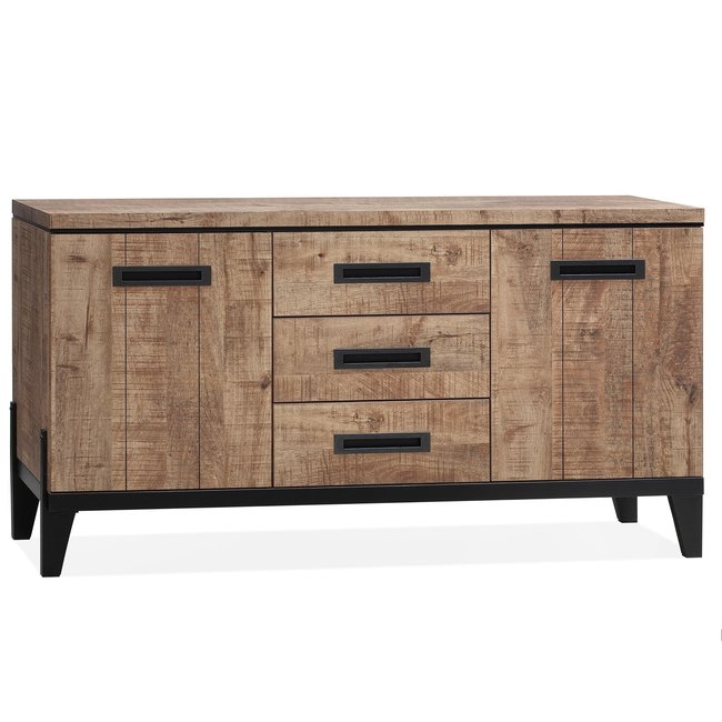 WoonMax Union dressoir 2 deurs/3 laden lamulux mango