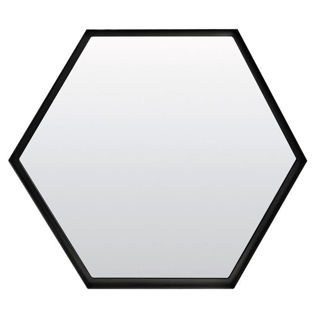 Light en Living Spiegel zeshoek STELVIO mat zwart in 2 maten