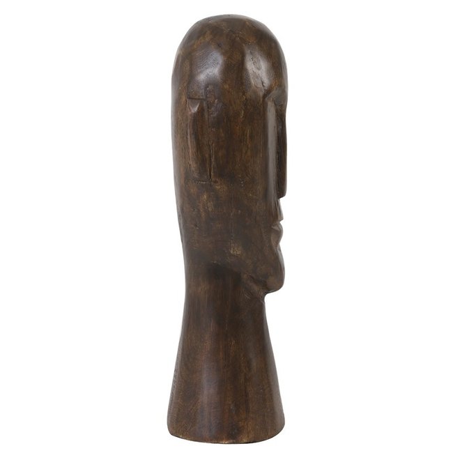 Light en Living Ornament 12x11x38 cm HEAD hout bruin