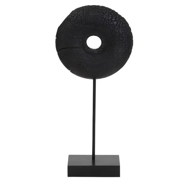 Light en Living Ornament op voet OLUMI hout zwart - 2 maten leverbaar