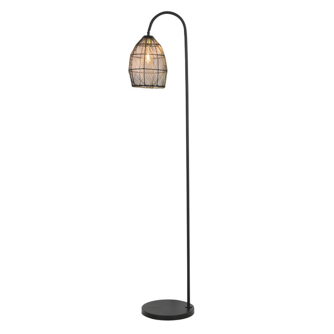 Light & Living Vloerlamp 34x30,5x172 cm MEYA mat zwart+goud