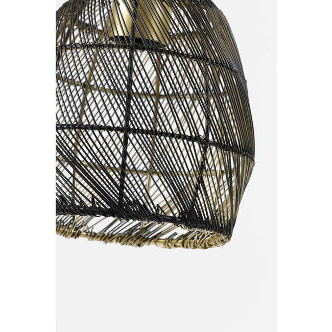 Light en Living Tafellamp 23x18x60 cm MEYA mat zwart+goud