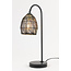 Light en Living Tafellamp 23x18x60 cm MEYA mat zwart+goud