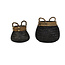 Light en Living Mand Set van 2  BONGAS  bamboe zwart
