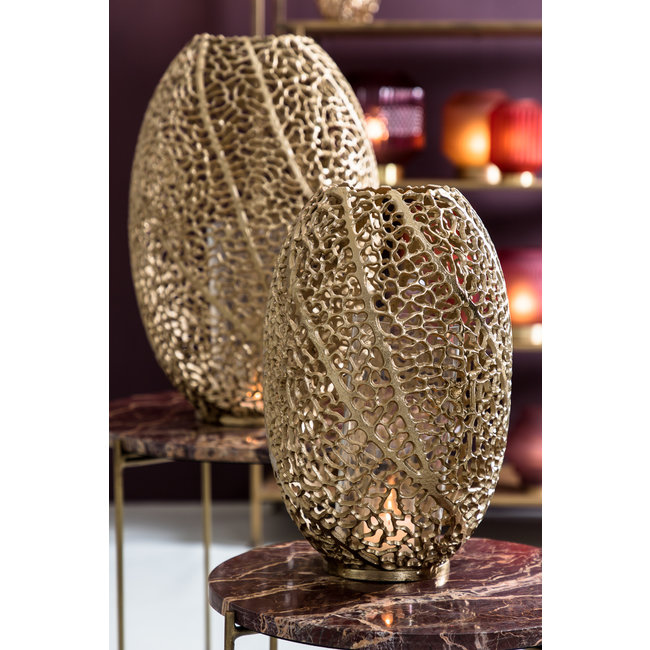 Light en Living Windlicht SINULA antiek goud - 2 maten