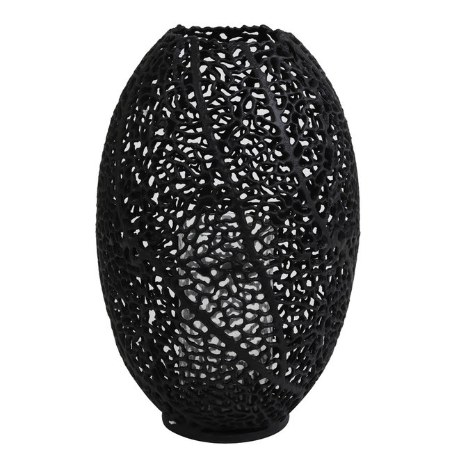 Light en Living Windlicht SINULA mat zwart - 2 maten