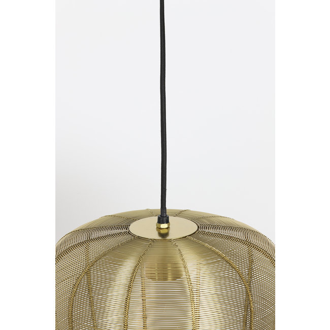 Light en Living Hanglamp Adeta zwart of goud - meerdere afmetingen