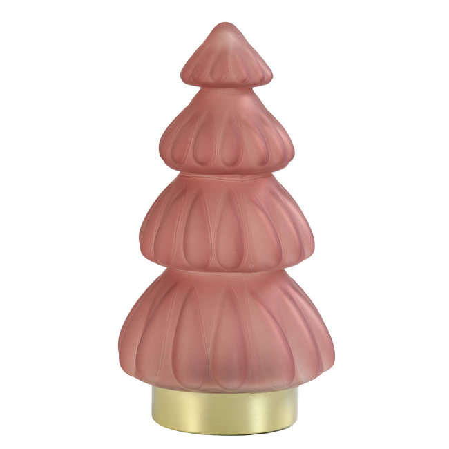 Light en Living Tafellamp LED Ø15x28 cm TREE glas mat koraal rood