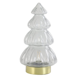 Light & Living Tafellamp LED Ø15x28 cm TREE glas licht grijs