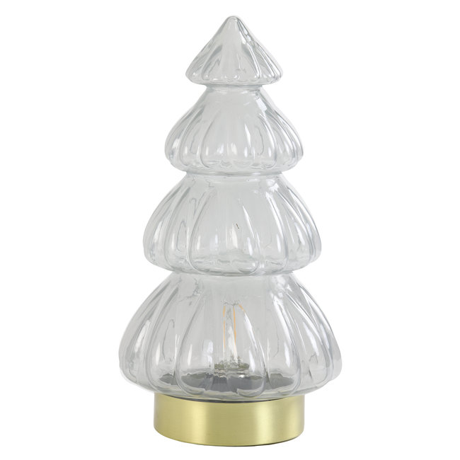 Light & Living Tafellamp LED Ø15x28 cm TREE glas licht grijs