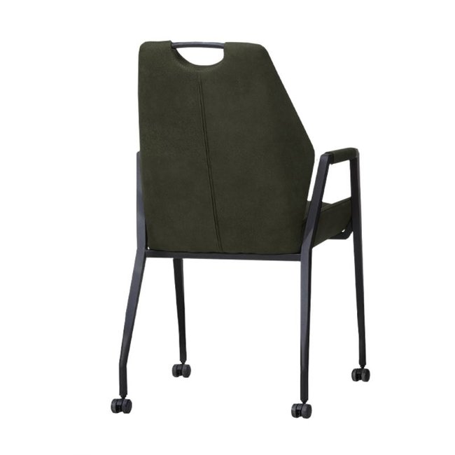 WoonMax Eettafelstoel Axa - cognac, antraciet, taupe en mosgroen