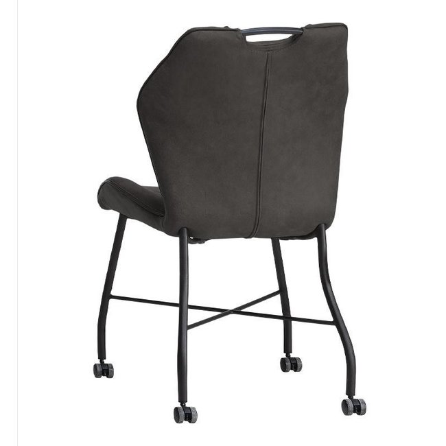 WoonMax Eettafelstoel Lee - cognac, antraciet en olijfgroen