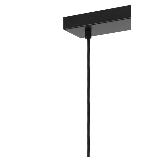 Light en Living Hanglamp 5L 110x22x32 cm LEKAR antiek brons+smoke glas
