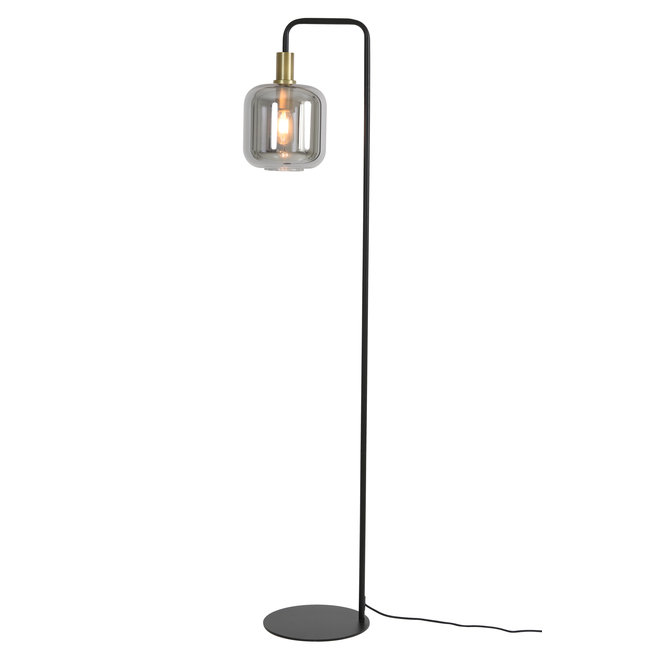 Light en Living Vloerlamp Ø28x155 cm LEKAR antiek brons+smoke glas