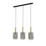 Light en Living Hanglamp 3L 100x22x32 cm LEKAR antiek brons+smoke glas
