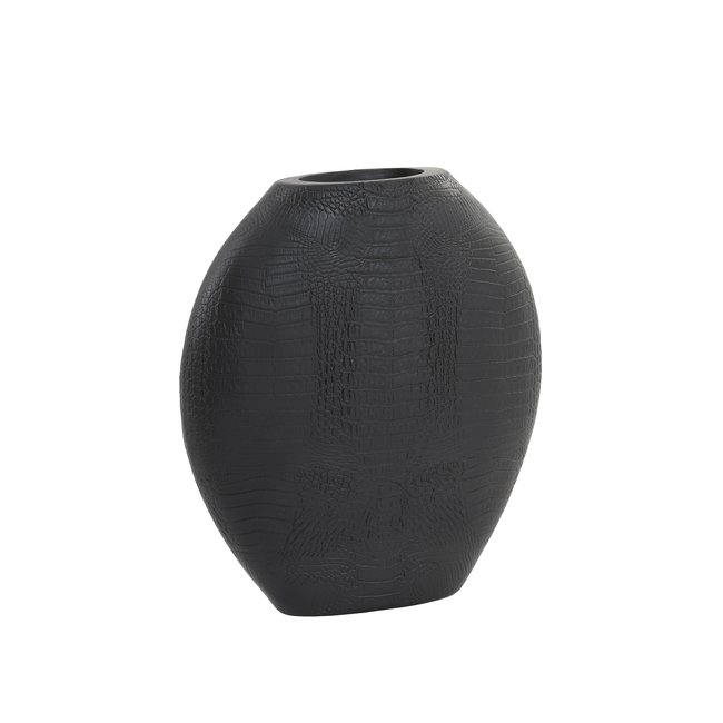 Light en Living Vaas deco 29,5x8x31,5 cm SKELD mat zwart