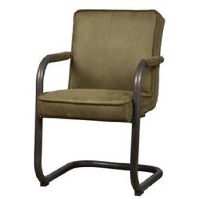 Tower Living Eettafelstoel Volano - Groen, cognac en antraciet