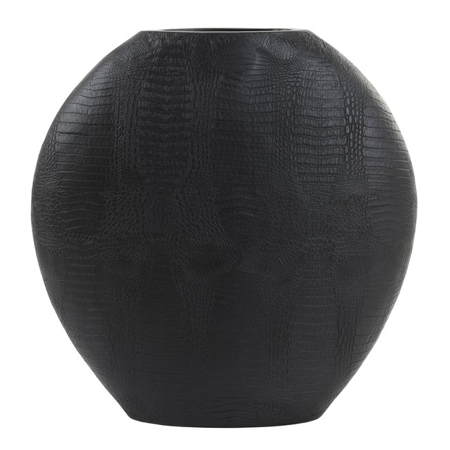 Light en Living Vaas deco 50x15x50 cm SKELD mat zwart