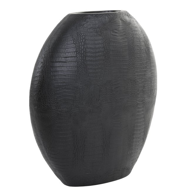 Light en Living Vaas deco 50x15x50 cm SKELD mat zwart