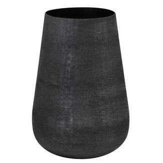 Light en Living Vaas deco GIVRON mat zwart Ø18x26 cm