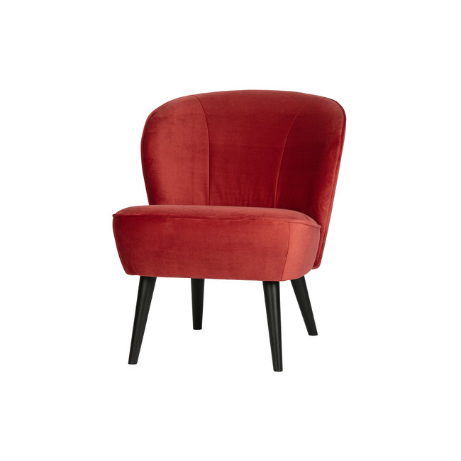 Woood Sara Fauteuil Fluweel Raspberry