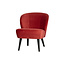 Woood Sara Fauteuil Fluweel Raspberry