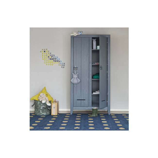 Woood Kluiskast Geborsteld Steel Grey [fsc]