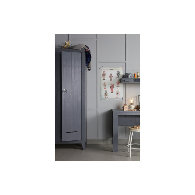 Woood Kluiskast Geborsteld Steel Grey [fsc]