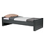 Woood Dennis Bed 90x200 Cm Grenen Steel Grey Geborsteld [fsc]