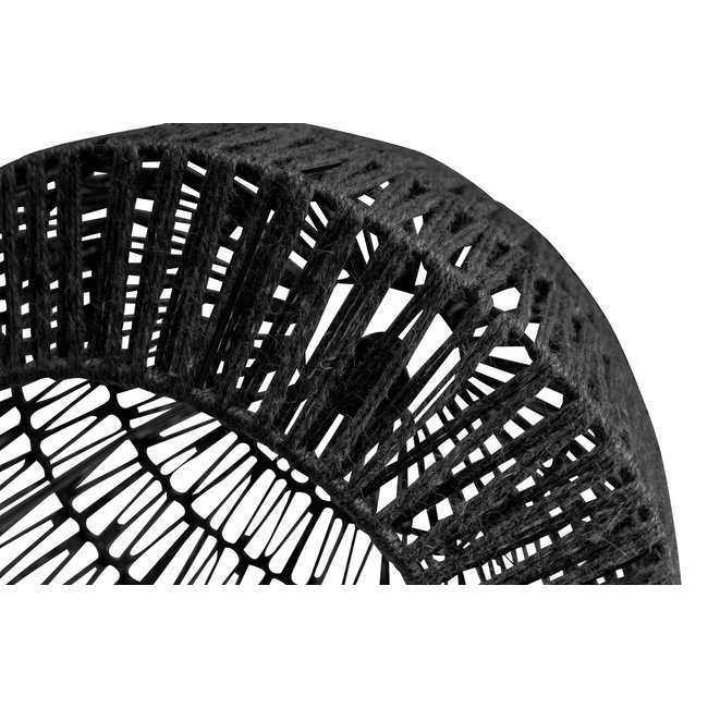Woood Kace Hanglamp Jute Zwart Ø45cm
