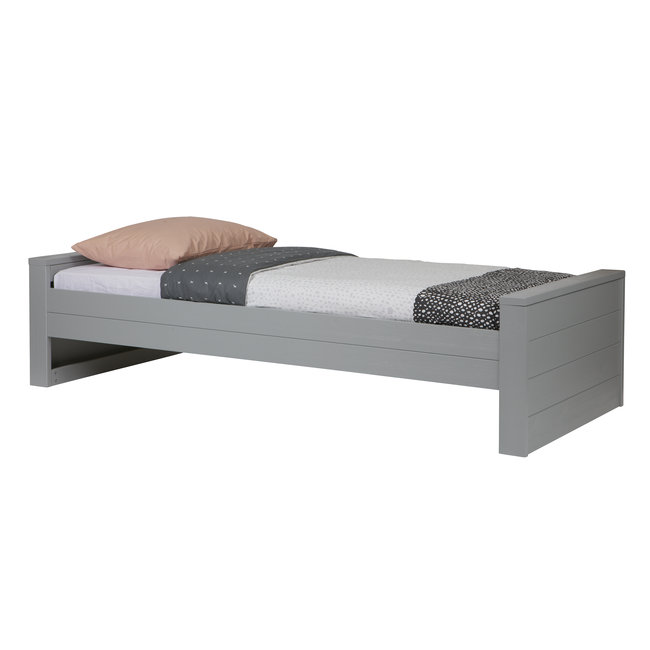 Woood Dennis Bed 90x200 Cm Grenen Betongrijs Geborsteld [fsc]