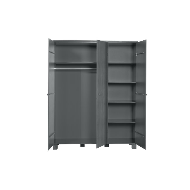 Woood Dennis 3-deurs Kast Grenen Steel Grey Geborsteld [fsc]