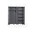 Woood Dennis 3-deurs Kast Grenen Steel Grey Geborsteld [fsc]