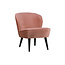 Woood Sara Fauteuil Fluweel Oud Roze