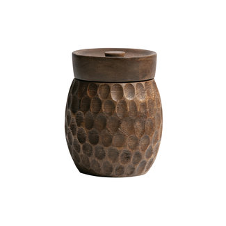 Woood Hala Opbergpot Hout Bruin 15xØ12cm