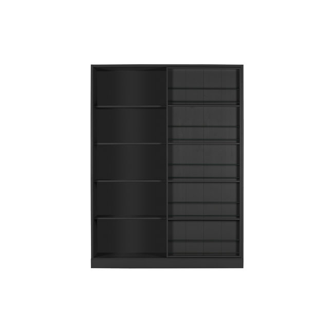 Woood Swing Schuifdeurkast Grenen Geschuurd Mat Zwart [fsc]