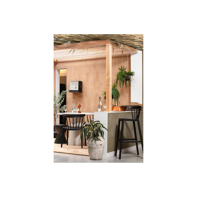 Woood Bliss Spijlenstoel Kunststof Zwart