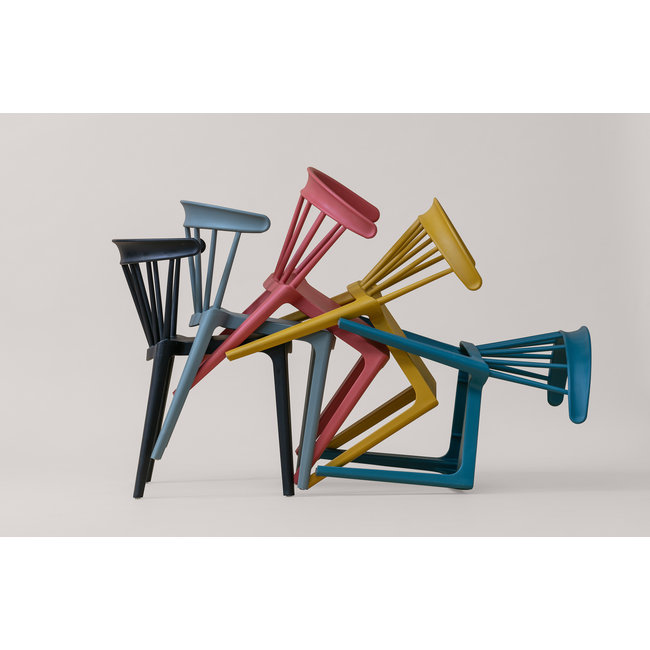 Woood Bliss Spijlenstoel Kunststof Zwart