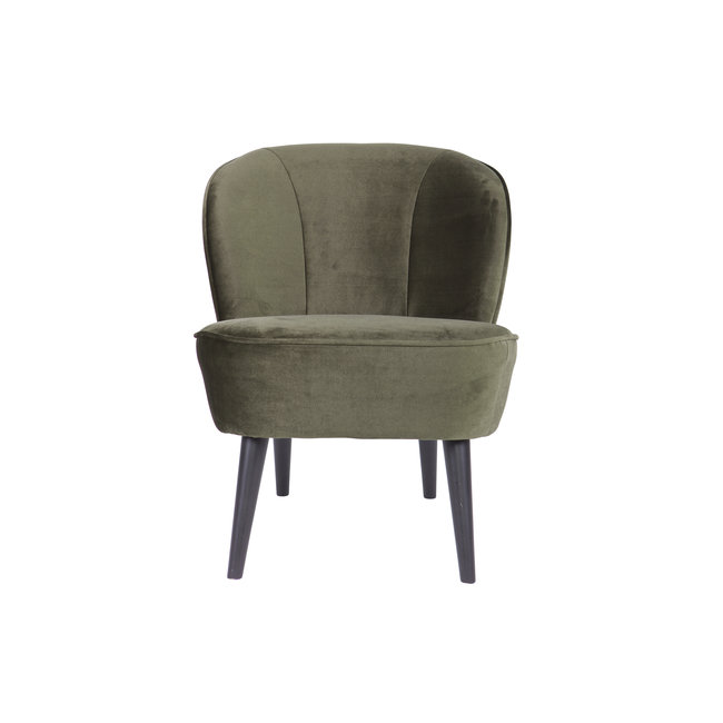Woood Sara Fauteuil Fluweel Warm Groen