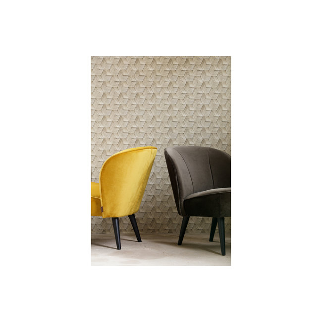 Woood Sara Fauteuil Fluweel Warm Groen