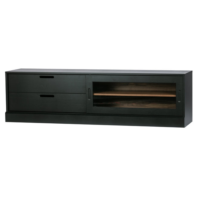 Woood James Tv-meubel Noten/zwart [fsc]