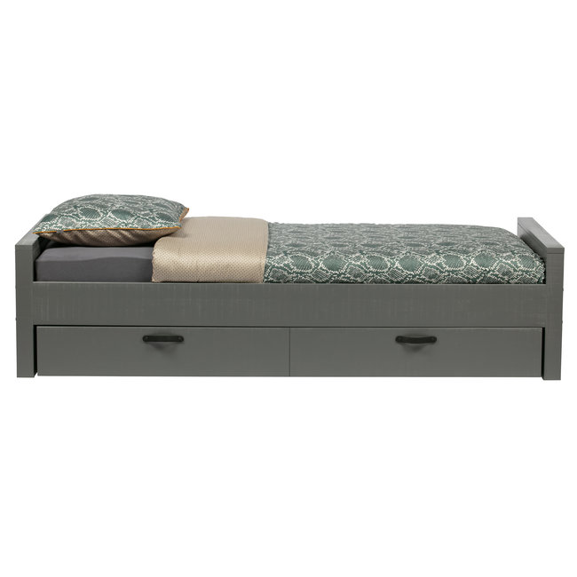 Woood Morris Bed Grenen Leem 90x200cm Excl Lattenbodem [fsc]